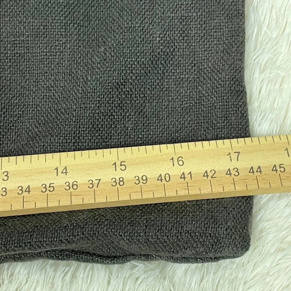 Pottery Barn Linen‎ Pillow Sham Cover Square Gray w/Button 17